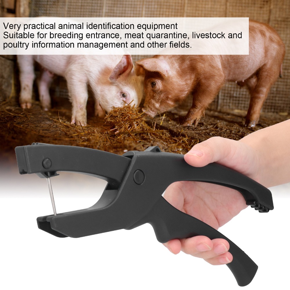 Livestock Ear Tag - كماشة تطبيق علامات الأذن السوداء، خفيفة