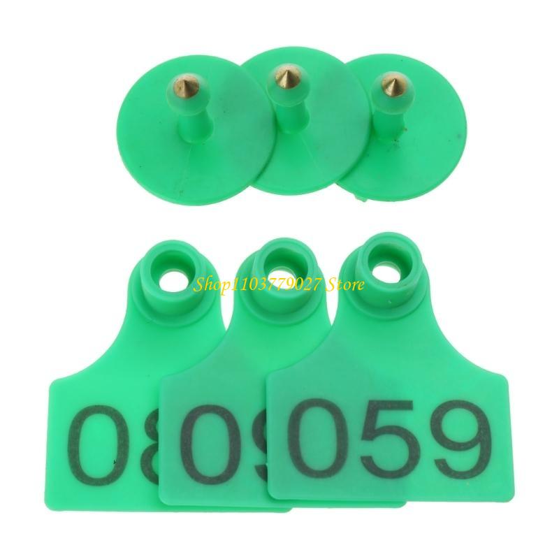 Livestock Ear Tag - C4DF 001-100 رقم البلاستيك علامات الثروة